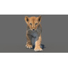 Animated Lion Cub 3D Model PROmax3D - 3