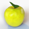 Yellow Apple 3d Model PROmax3D - 3