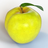 Yellow Apple 3d Model PROmax3D - 4