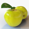 Yellow Apple 3d Model PROmax3D - 9